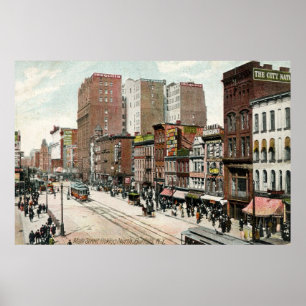 Buffalo, Main St. Tittar North, 1907 Poster