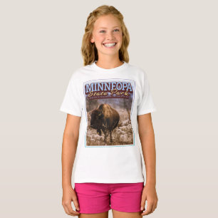 BUFFALO - MINNEOPA STATE PARK - MINNESOTA USA T SHIRT