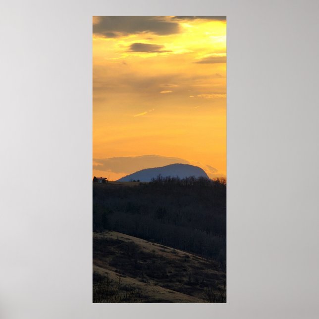 Buffalo Mountain vid Sunset Poster (Framsidan)