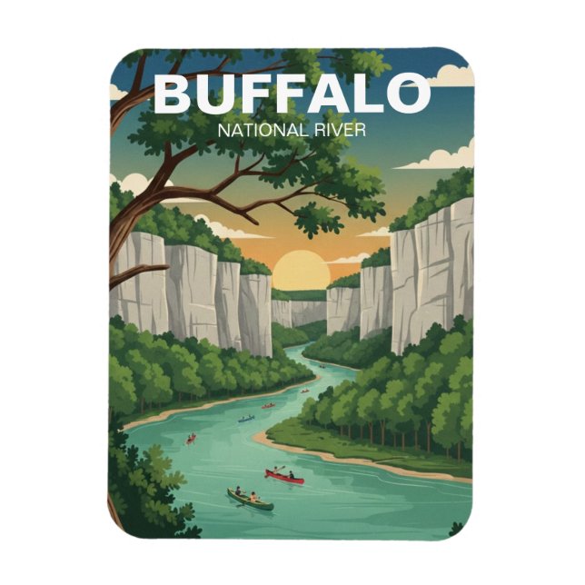 Buffalo National River Arkansas Magnet (Vertikal)