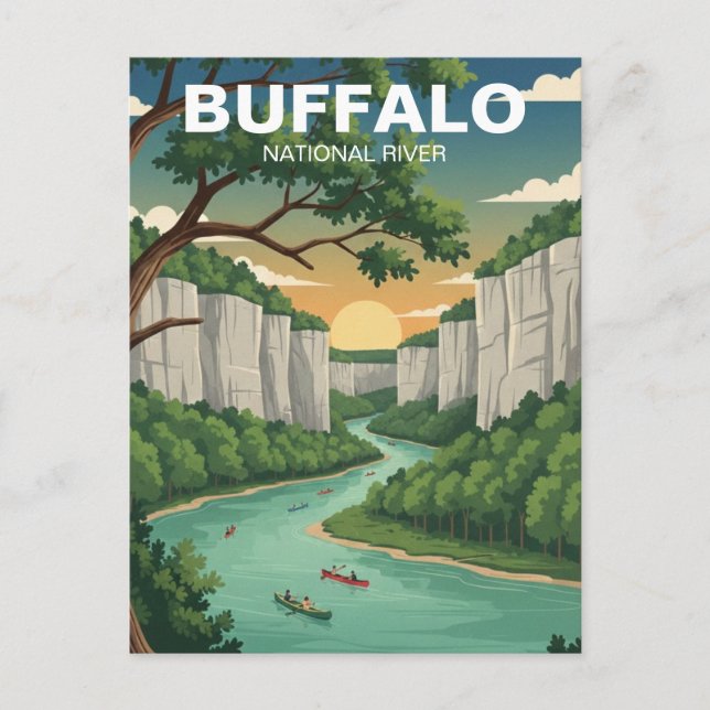 Buffalo National River Arkansas Vykort (Framsida)