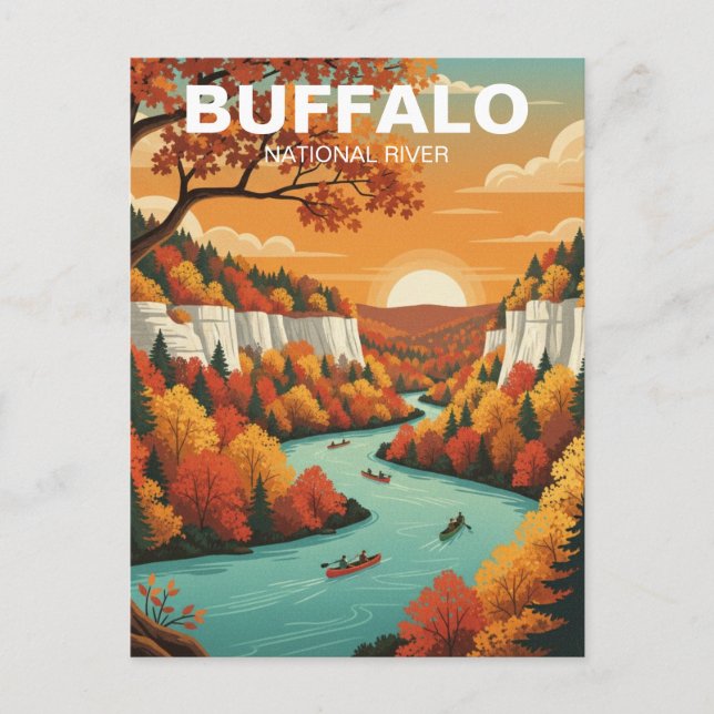 Buffalo National River Arkansas Vykort (Framsida)
