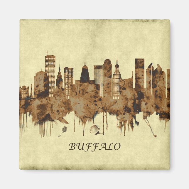 Buffalo New York Cityscape Magnet (Framsidan)