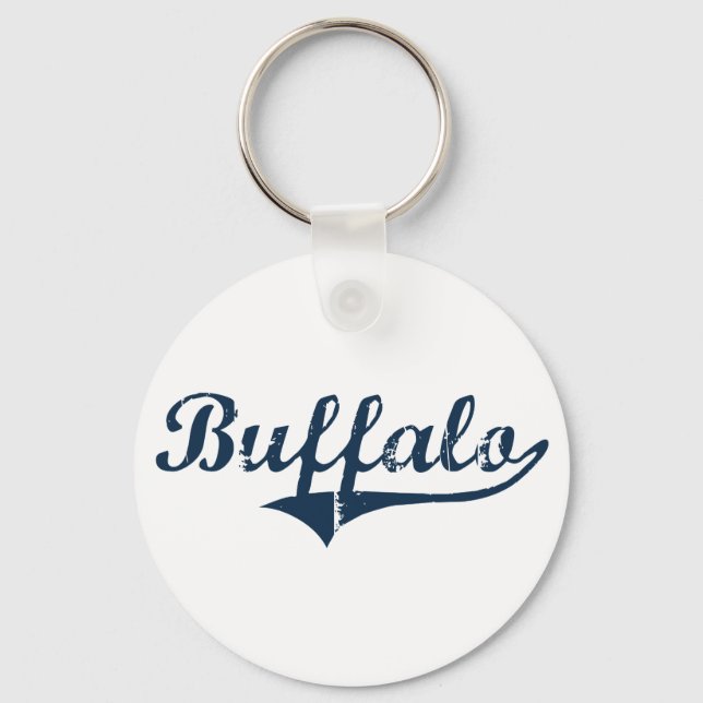 Buffalo New York Classic Design Nyckelring (Framsida)