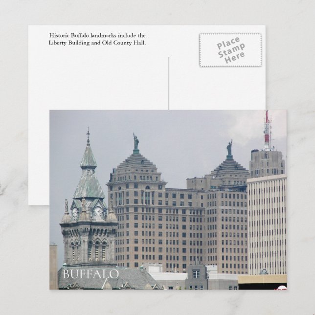 Buffalo, New York Historical Landmarks Travel Vykort (Fram/baksida)