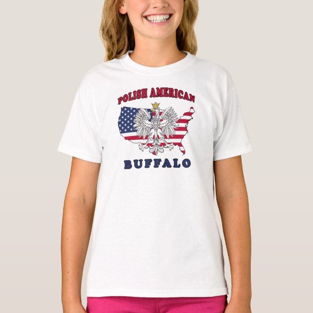 Buffalo New York polska Tee Shirt (Framsida)