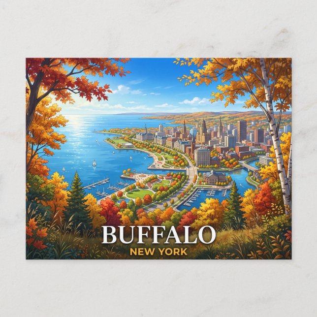 Buffalo New York Resa Vykort (Framsida)