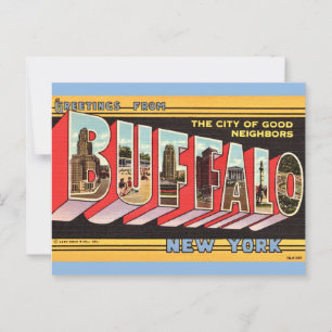 Buffalo New York Retro-vykort Vykort