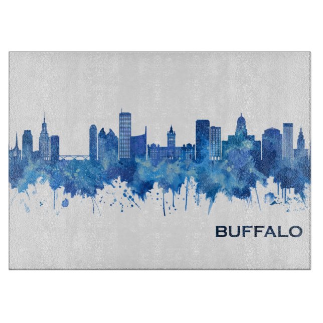 Buffalo New York Skyline Blue (Framsidan)