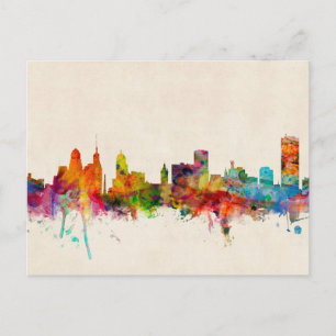 Buffalo New York Skyline Cityscape Vykort