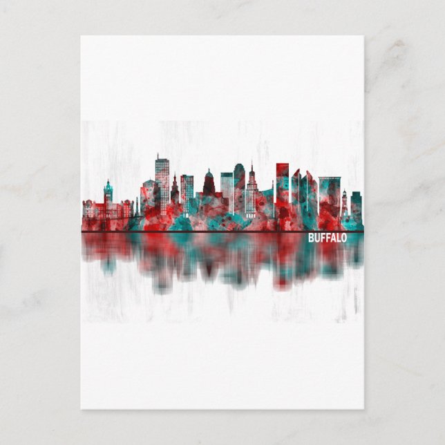 Buffalo New York Skyline Helg Vykort (Framsida)