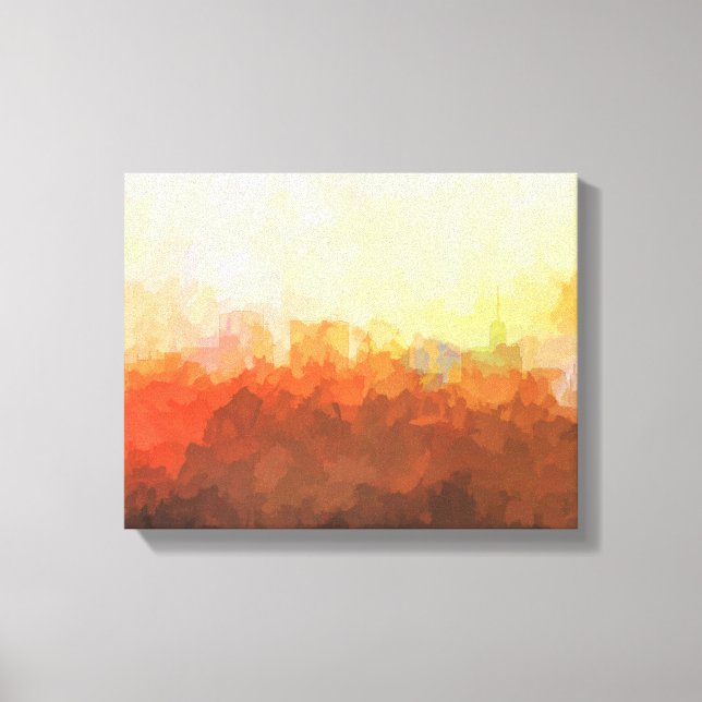 BUFFALO, NEW YORK SKYLINE in Clouds Canvas (Framsida)