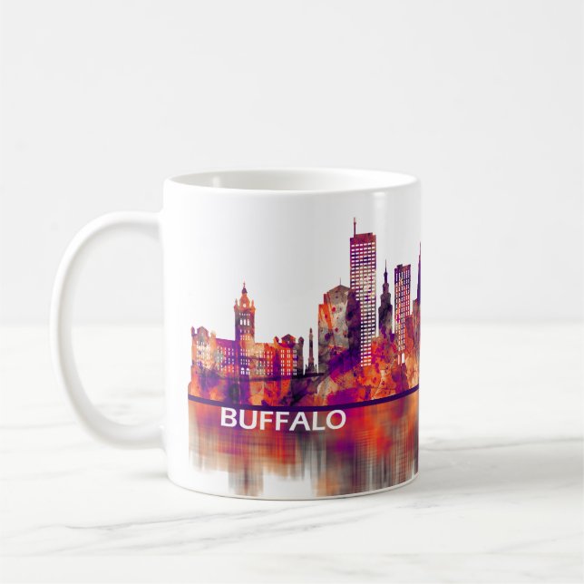 Buffalo New York Skyline Kaffemugg (Vänster)
