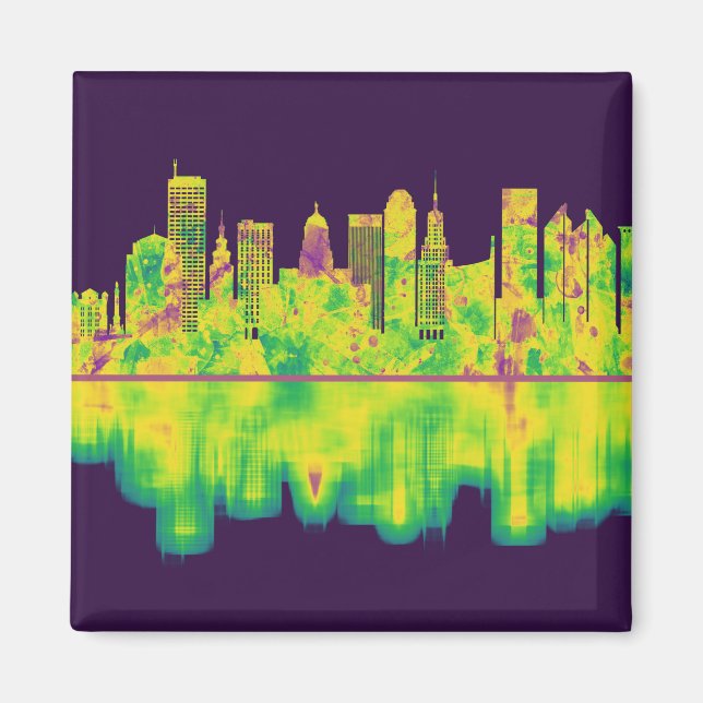 Buffalo New York Skyline Magnet (Framsidan)