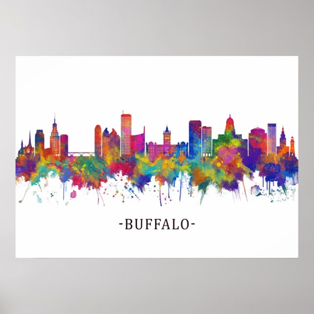 Buffalo New York Skyline Poster (Framsidan)