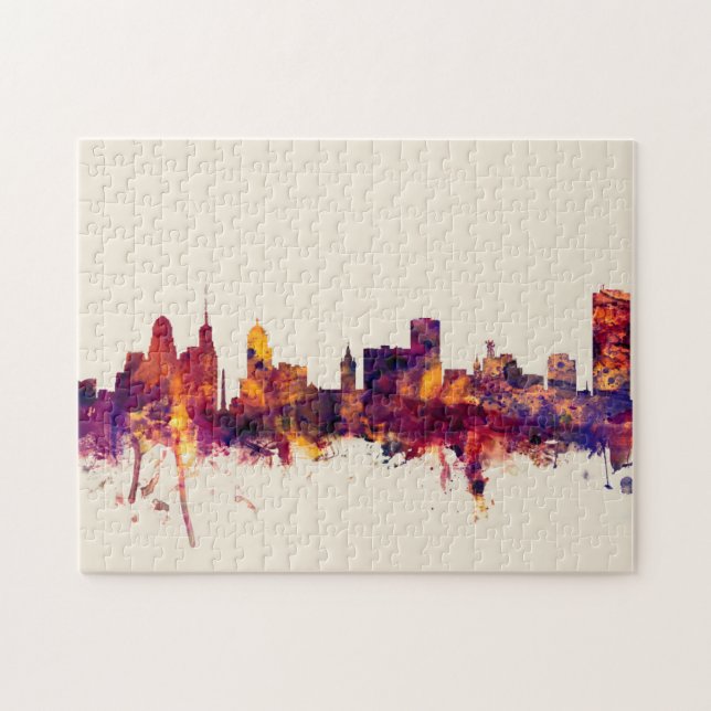 Buffalo New York Skyline Pussel (Horisontell)