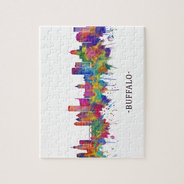 Buffalo New York Skyline Pussel (Vertikal)