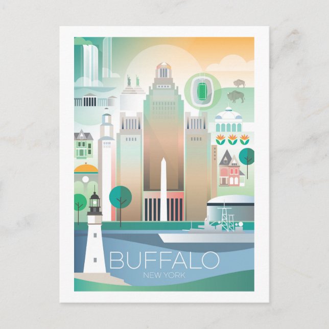 Buffalo, New York-vykort Vykort (Framsida)