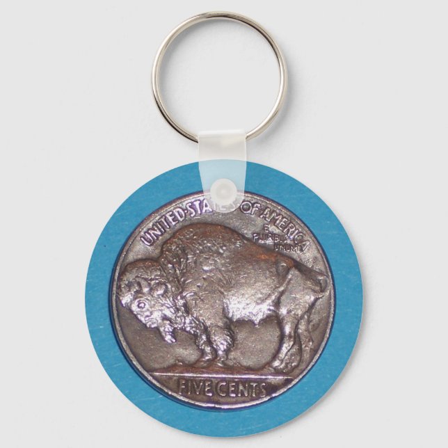 Buffalo Nickel 2 Nyckelring (Framsida)