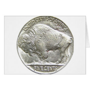 BUFFALO NICKEL HÄLSNINGSKORT
