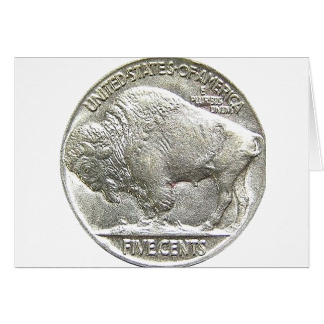 BUFFALO NICKEL HÄLSNINGSKORT (Framsidan Horizontal)