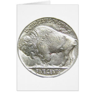 BUFFALO NICKEL HÄLSNINGSKORT