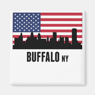 Buffalo NY American Flagga Magnet