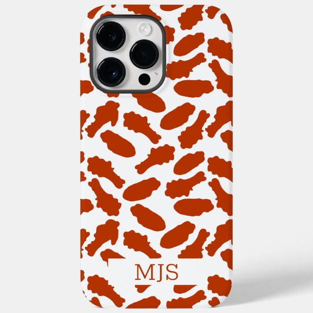 Buffalo NY Chicken Vingar Funny Mönster Monogram (Baksida)