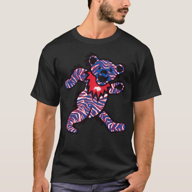 Buffalo Ny Crazy Stripe Dancing Football Fläkt Bea T Shirt (Framsida)