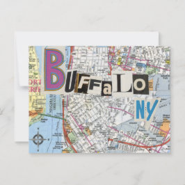 Buffalo NY Kartor Collage vycard 37 Vykort