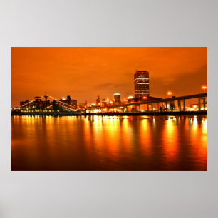 Buffalo NY, Natten himlar Poster