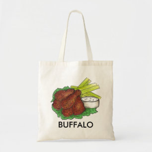 Buffalo NY New York BBQ Chicken Vingar Foodie Tygkasse