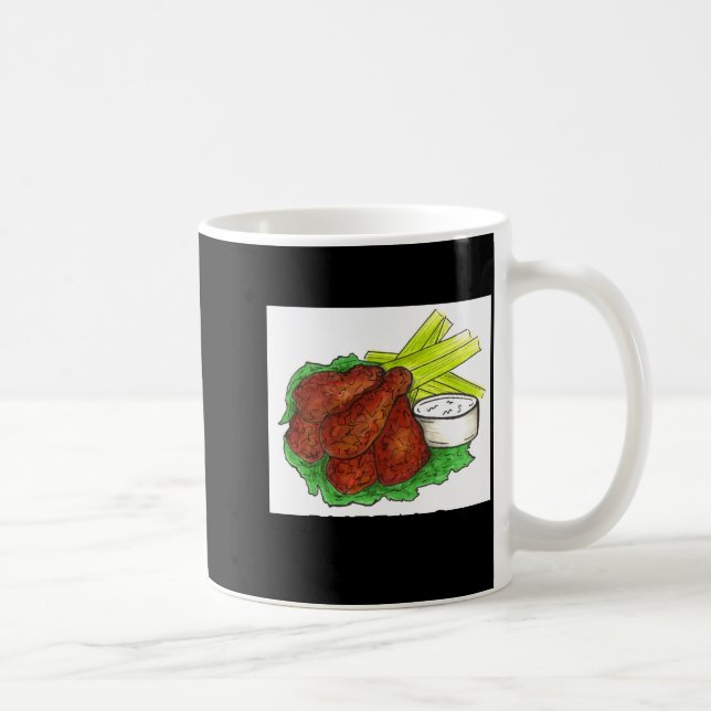 Buffalo Ny New York Hot Bbq Chicken Wings Celery _ Kaffemugg (Höger)