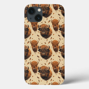Buffalo och Feather Design iPhone Cove/iPad-väska