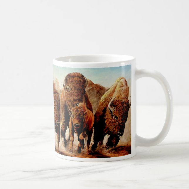 Buffalo "på Springa" Kaffemugg (Höger)