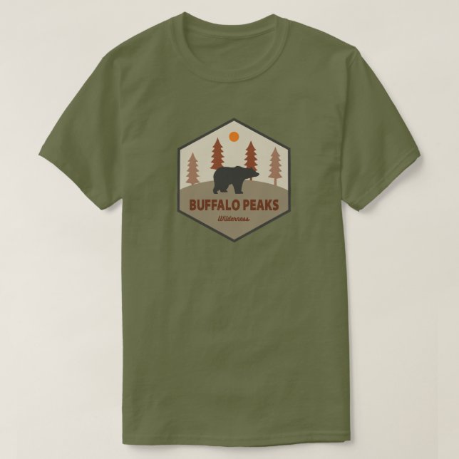 Buffalo Peaks Wilderness Colorado Bear T Shirt (Design framsida)