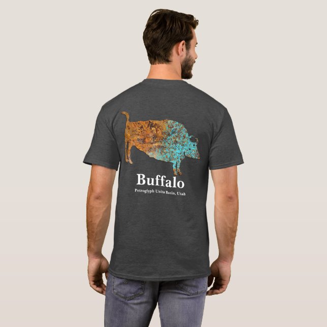 Buffalo Petroglyph T Shirt (Hel baksida)