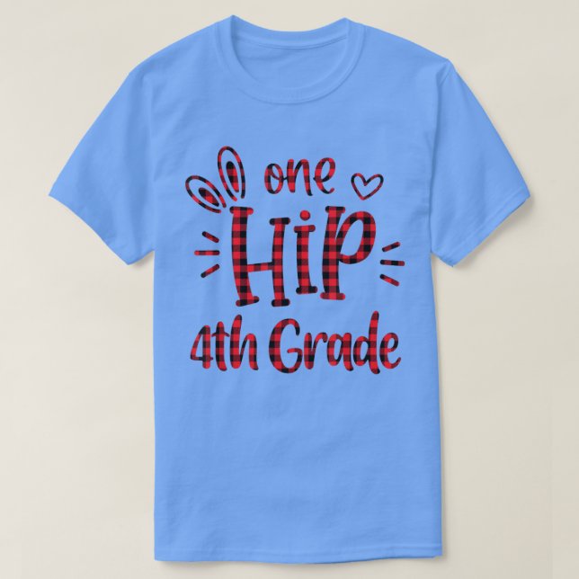 Buffalo Plade en hip 4:e fjärde Klass-bästfören T Shirt (Design framsida)