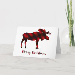 Buffalo-plagda renar God jul typografi Helgkort