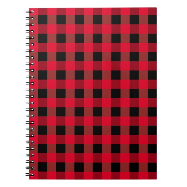 Buffalo plaid anteckningsbok med spiral (Framsidan)