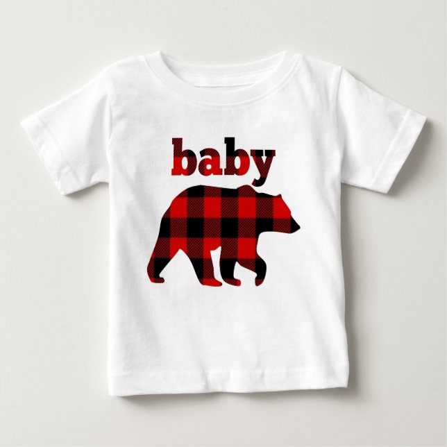"Buffalo plaid baby björn" T Shirt (Framsida)