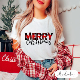 Buffalo Plaid Christmas, Merry Christmas Buffalo. T Shirt