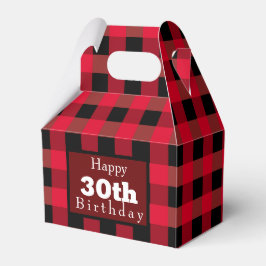 Buffalo plaid-födelsedag presentaskar