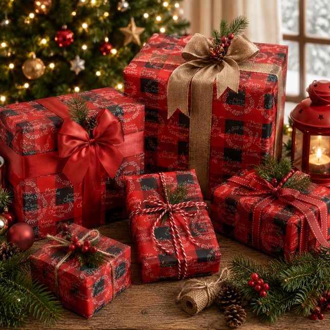 Buffalo Plaid God Jul Presentpapper (Skapare uppladdad)