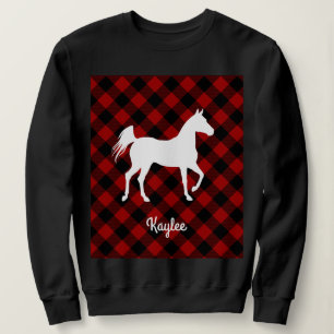 Buffalo Plaid Horse Lover (ej så) Ugly Sweater T Shirt