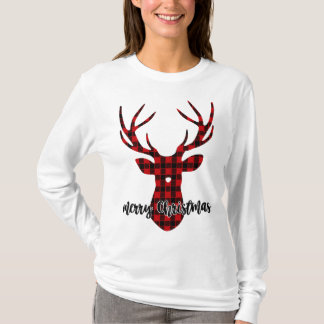 Buffalo Plaid julren Svettskjorta T Shirt