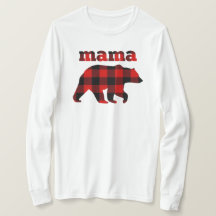 Buffalo plaid Mamma Bear Long-sleeve
