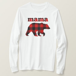 Buffalo plaid Mamma Bear Long-sleeve T Shirt