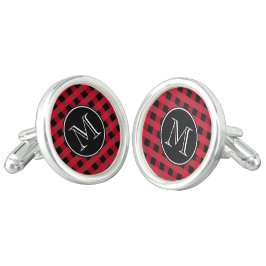 Buffalo plaid manschettknappar