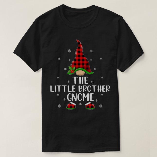 Buffalo Plaid Matching The Little Brother Gnome Ch T Shirt (Design framsida)